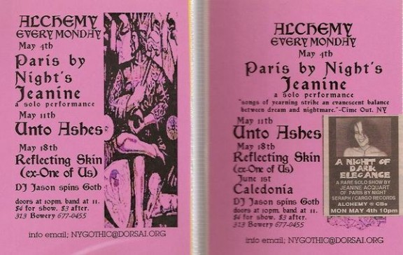 Alchemy / Paris by Night… etc. (2 flyers)