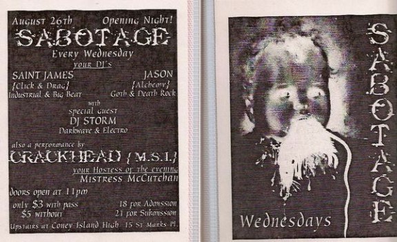 Sabotage (the first flyer, both sides)