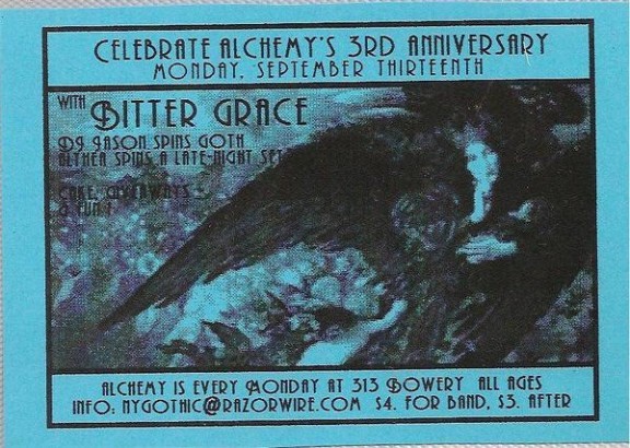 Alchemy / 3 year anniversary / Bitter Grace