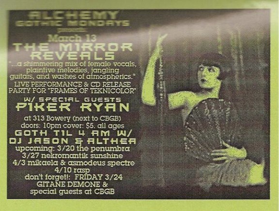 Alchemy / The Mirror Reveals / Piker Ryan / Gitane Demone