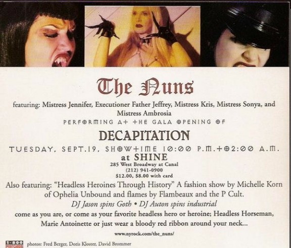 Decapitation / The Nuns / P. Cult / Michelle Korn