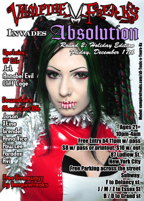 Absolution / Vampire Freaks Invasion on December 17th