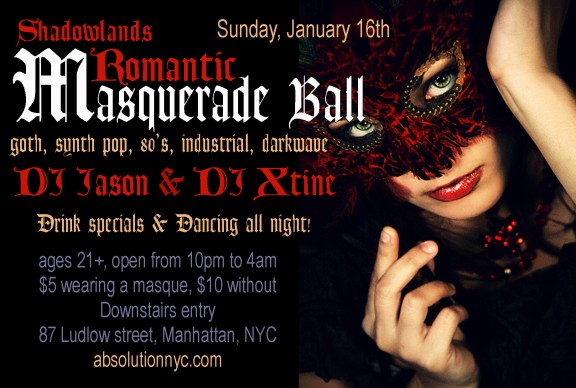 Shadowlands Romantic Masquerade Ball - January 16th
