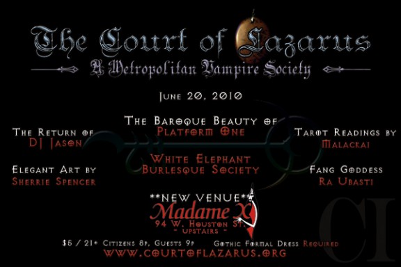 The Court of Lazarus / Platform One / White Elephant Burlesque Society