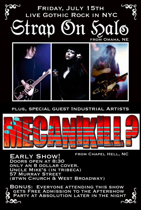 Live Gothic Rock by Strap On Halo & Industrial show by Mecanikill?