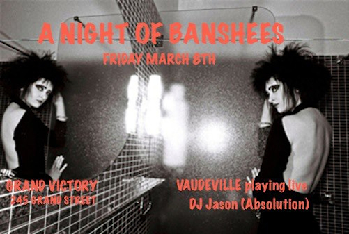 A Night of Banshees on Friday, March 8th