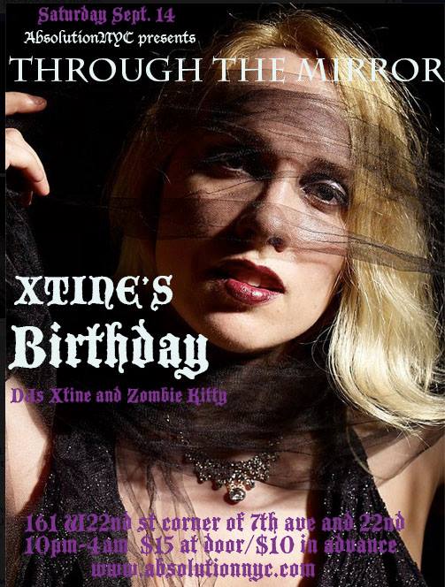 Absolution presents: DJ Xtine’s Birthday Ball at Through The Mirror on Saturday, September 14th