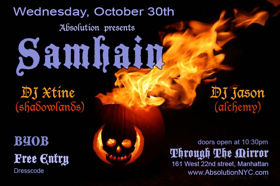 Absolution presents: FREE Samhain party on Wednesday, October 30th