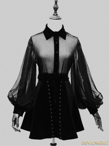 black-sexy-gothic-long-sleeves-blouse-for-women