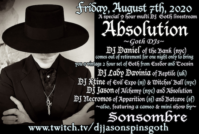 Absolution ~ Goth Livestream on August 7th