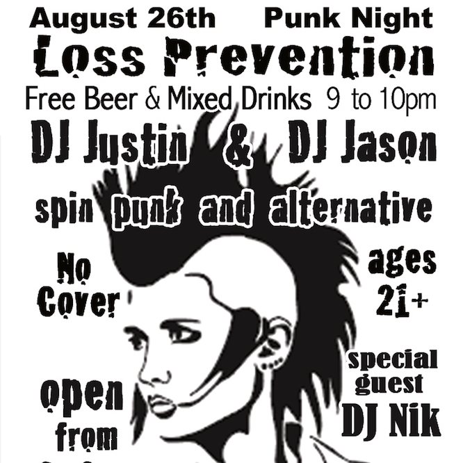 Loss Prevention – Punk & Alternative night on August 26th