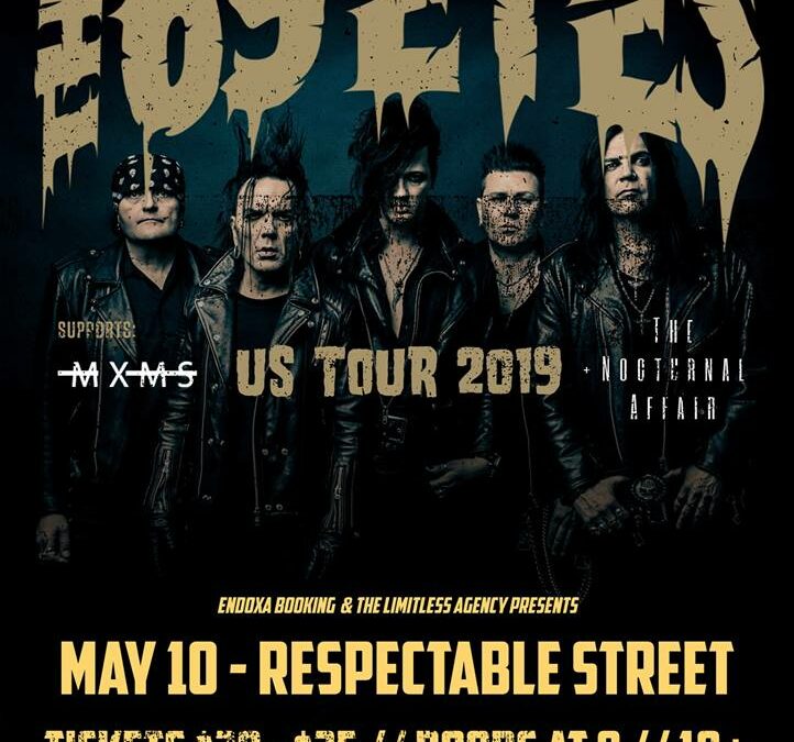The 69 Eyes at Respectable Street Club on Friday, May 10th