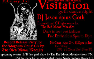 Record Release and listening party with CD giveaways for ‘Magnum Opus’ by The Red Moon Macabre at Visitation on February 3rd
