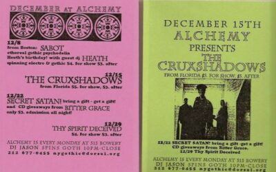 Alchemy / Sabot / Secret Satan/ Cruxshadows / Thy Spirit Deceived (2 passes)