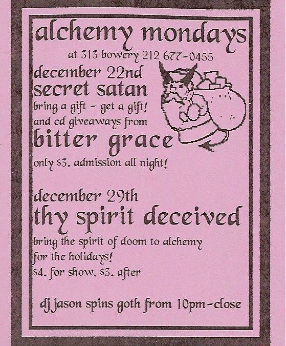Alchemy / Secret Satan / Bitter Grace / Thy Spirit Deceived