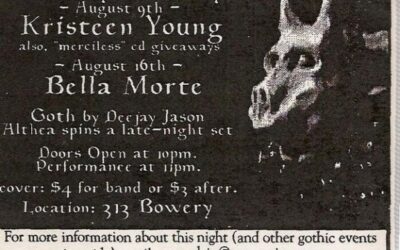 Alchemy / Kristeen Young /Bella Morte…etc.