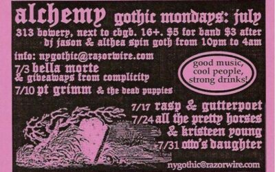 Alchemy / Bella Morte / P.T. Grimm & the Dead Puppies… etc.