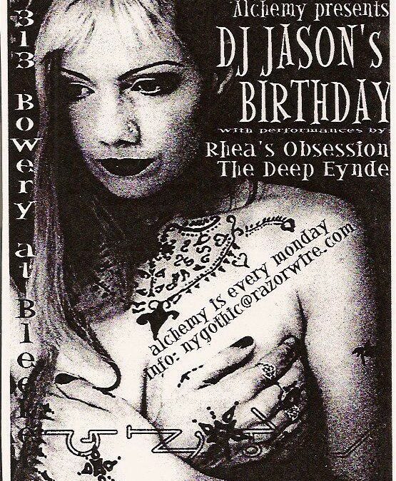 Alchemy / DJ Jason’s Birthday / Rhea’s Obsession / The Deep Eynde