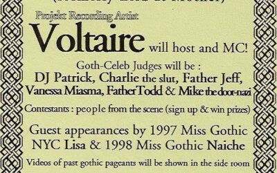 The Miss Gothic NYC 2000 Pageant / Voltaire