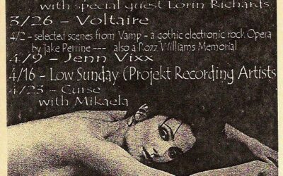 Alchemy / Human Drama / Johnny Indovina / Basque / Lorin Richards / Voltaire / Rozz Williams / Jenn Vixx / Low Sunday / Curse