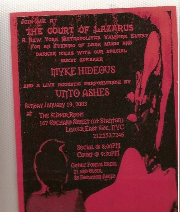 The Court of Lazarus / Myke Hideous / Unto Ashes