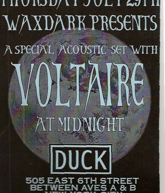 Gothic Rock Thursdays / Waxdark / Voltaire
