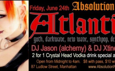 Absolution presents: Atlantis on Friday, June 24th