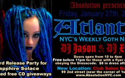 Absolution presents: Atlantis ~ CD Giveaways from Sapphire Solace on Friday, January 27th