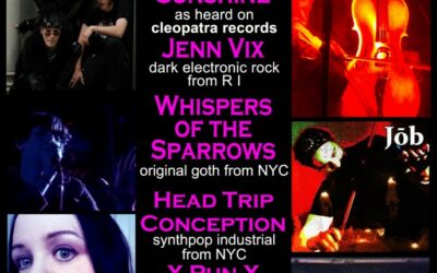 Absolution presents: INCANTATION – 6 Live Shows – Necromantic Sunshine, Jenn Vix, Whispers of the Sparrows, X Pun X, Head Trip Conception & Jøb on Saturday, December 3rd