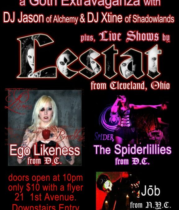 Absolution presents: Independence Ball with Lestat, Ego Likeness, The Spiderlillies and Jøb