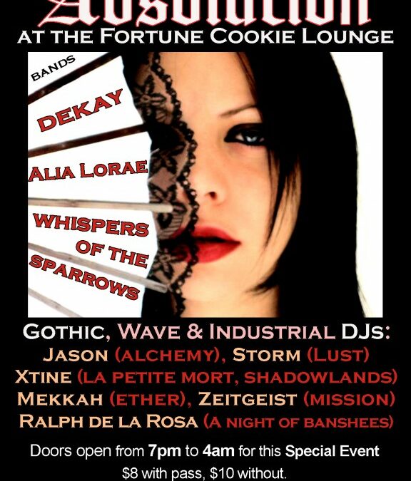Absolution at the Fortune Cookie Lounge on Friday, February 4th